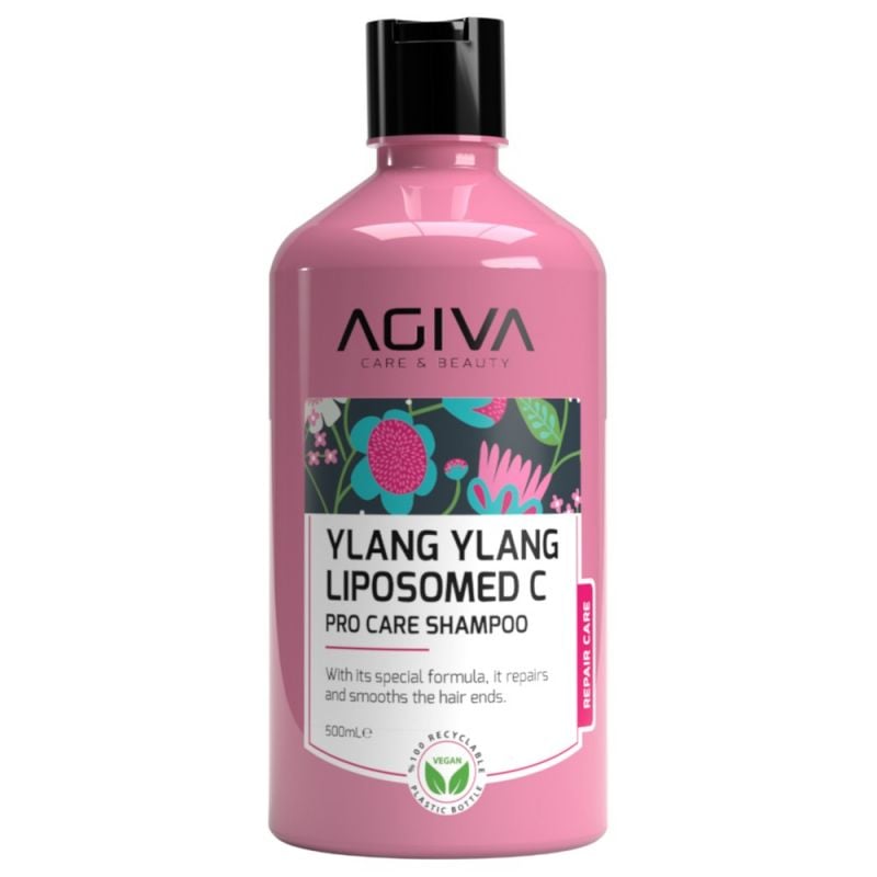 Agiva Ylang Ylang Liposomed C Pro Care Shampoo – Repair & Smooth Formula (500 mL)